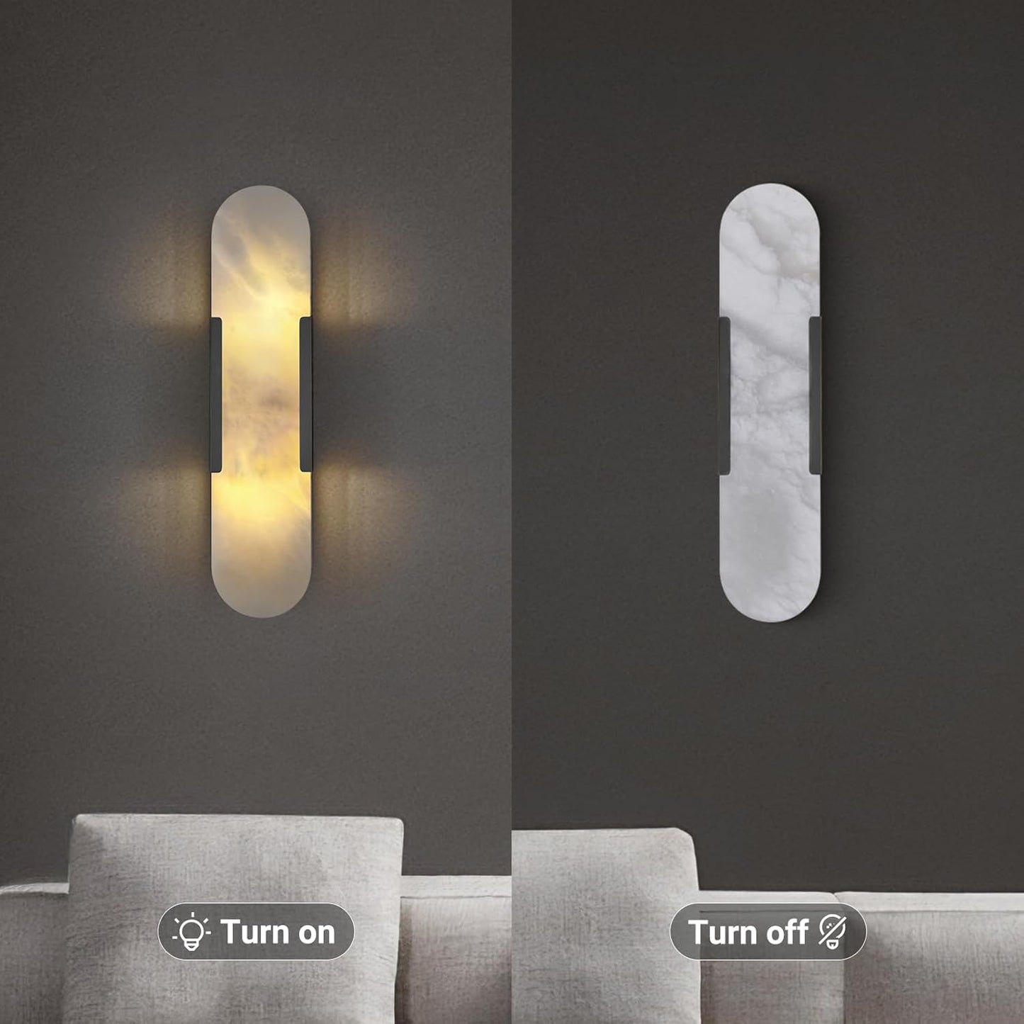 Trinidad Alabaster Wall Sconces 14" 20"-Amarnest