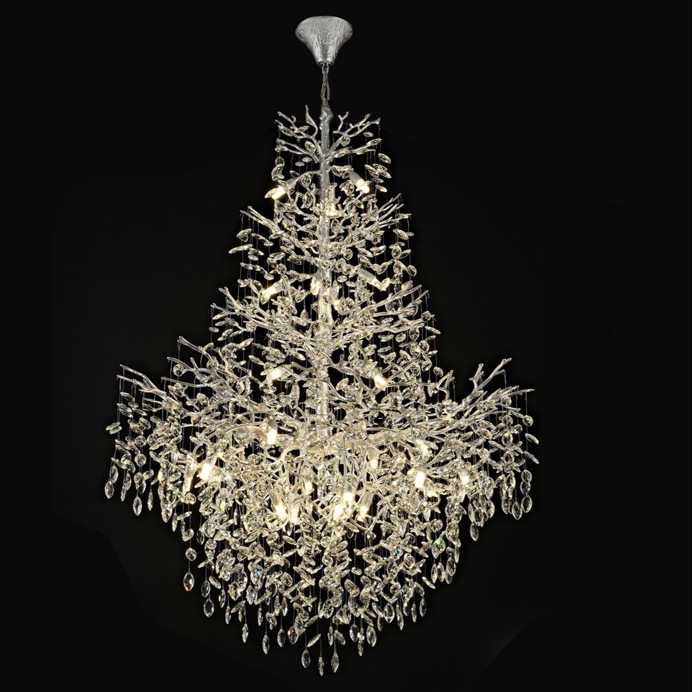 Solara Round Tree Branch Chandelier 47"-Amarnest