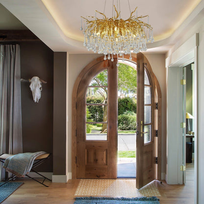 Gold Raindrop Crystal Chandelier-Amarnest