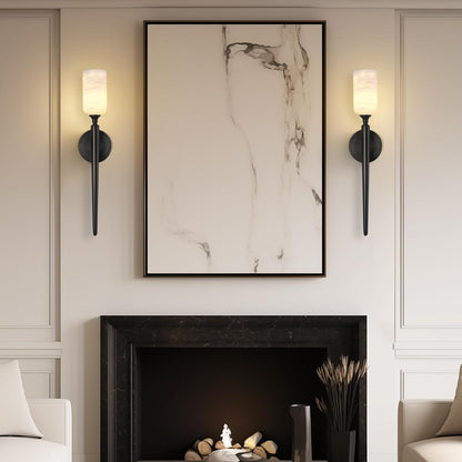 Monty Alabaster Wall Sconces-Amarnest