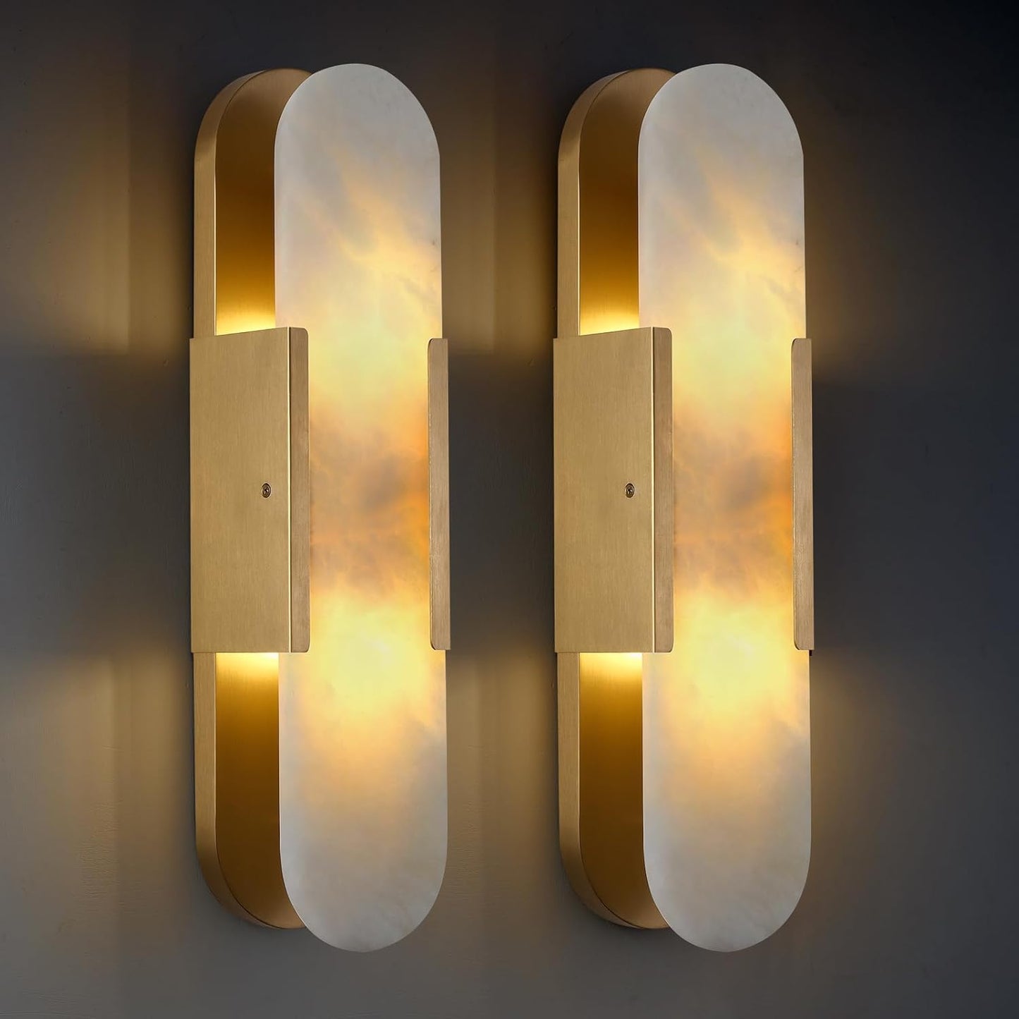 Trinidad Alabaster Wall Sconces 14" 20"-Amarnest