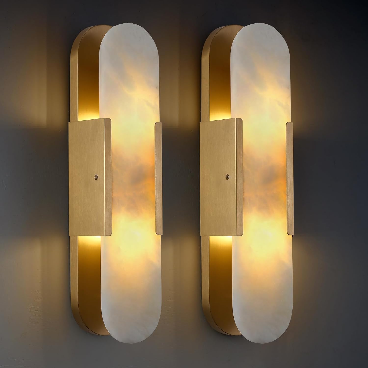 Trinidad Alabaster Wall Sconces 14" 20"-Amarnest