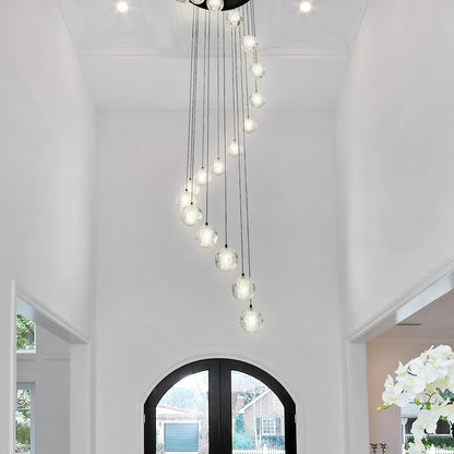 Large LED Pendant Chandeliers with Crystal Bubble Ball-Amarnest