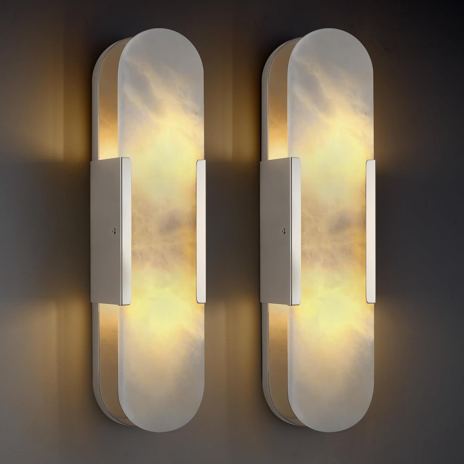 Trinidad Alabaster Wall Sconces 14" 20"-Amarnest