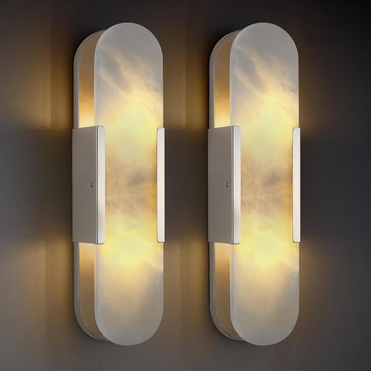 Trinidad Alabaster Wall Sconces 14" 20"-Amarnest