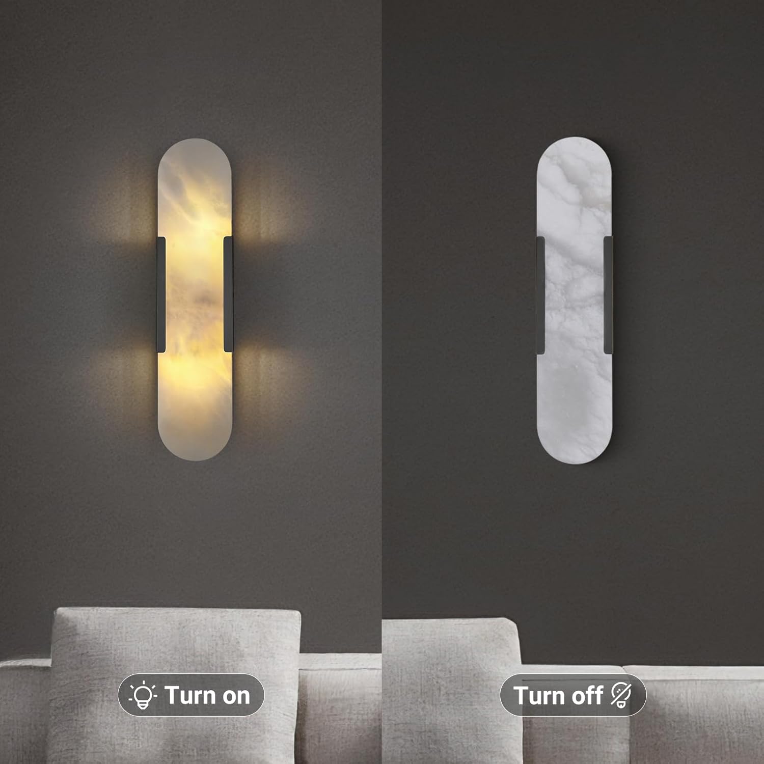 Trinidad Alabaster Wall Sconces 14" 20"-Amarnest