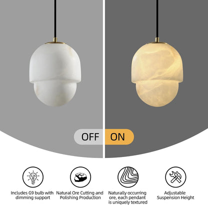 Alabaster Pendant Lights Kitchen Island-Amarnest