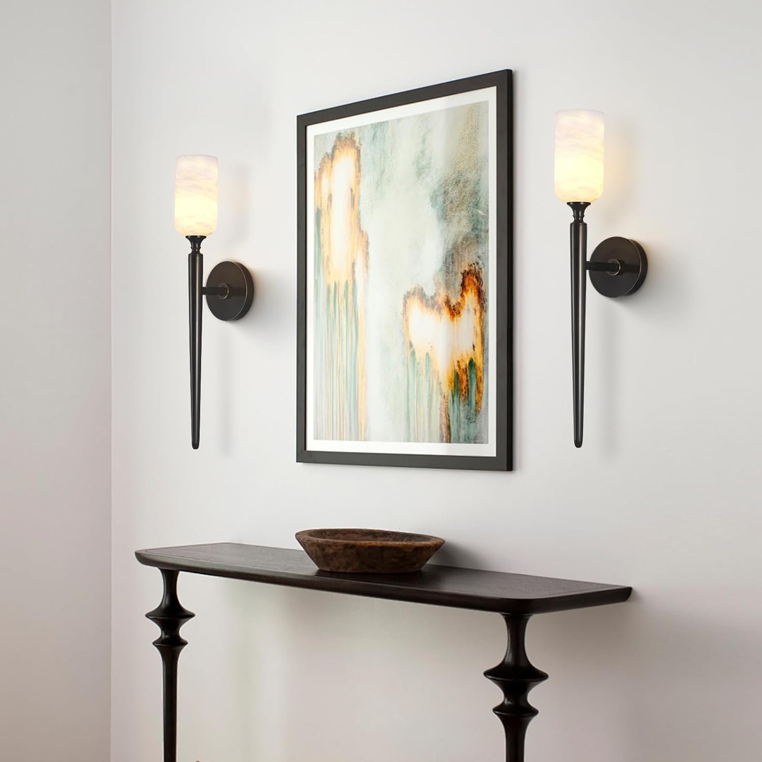 Monty Alabaster Wall Sconces-Amarnest
