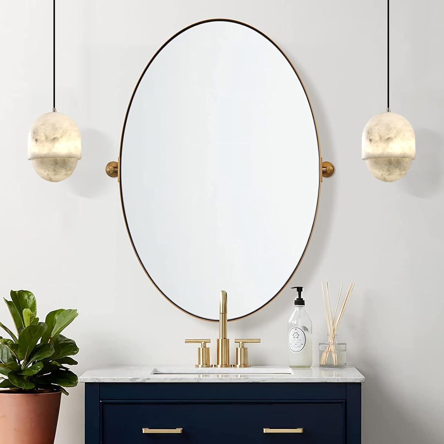 Alabaster Pendant Lights Kitchen Island-Amarnest