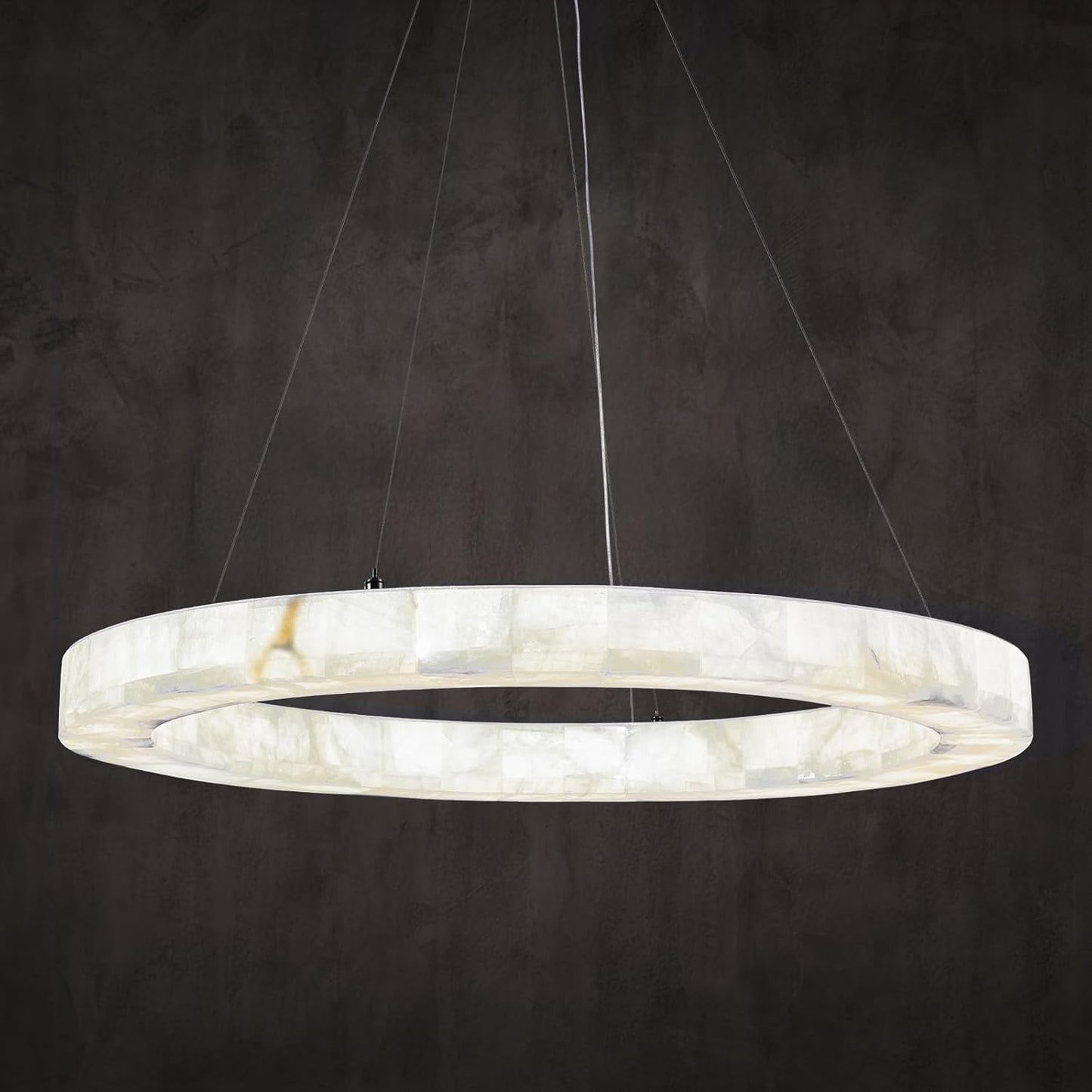 Teva Alabaster Round Chandelier 31"-Amarnest