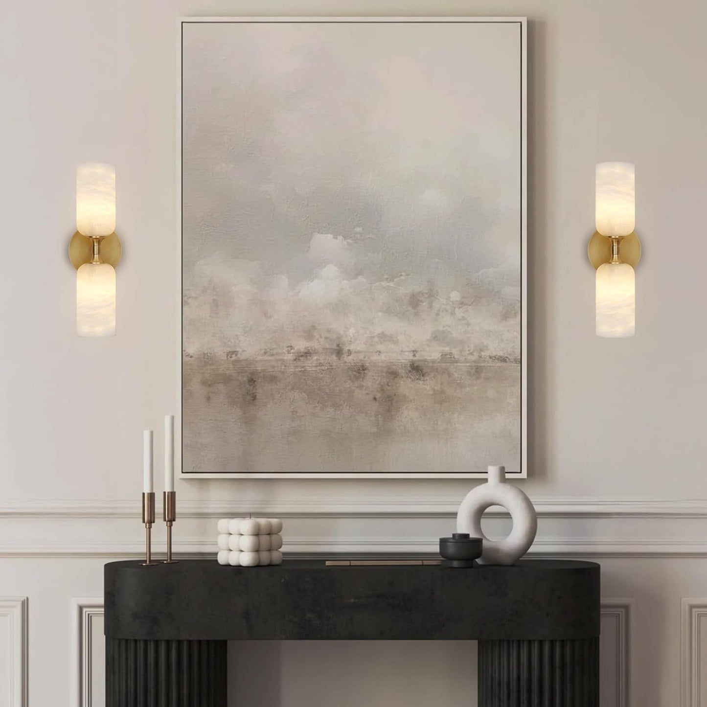 Monty Alabaster Linear Wall Sconce-Amarnest