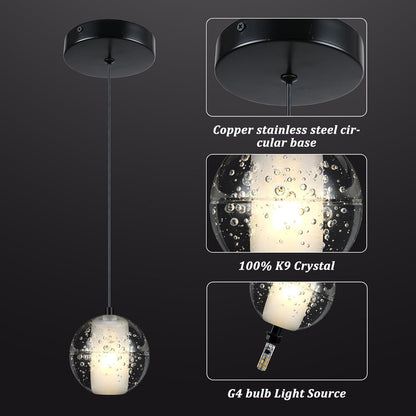 Modern Bubble Crystal Pendant Lights-Amarnest