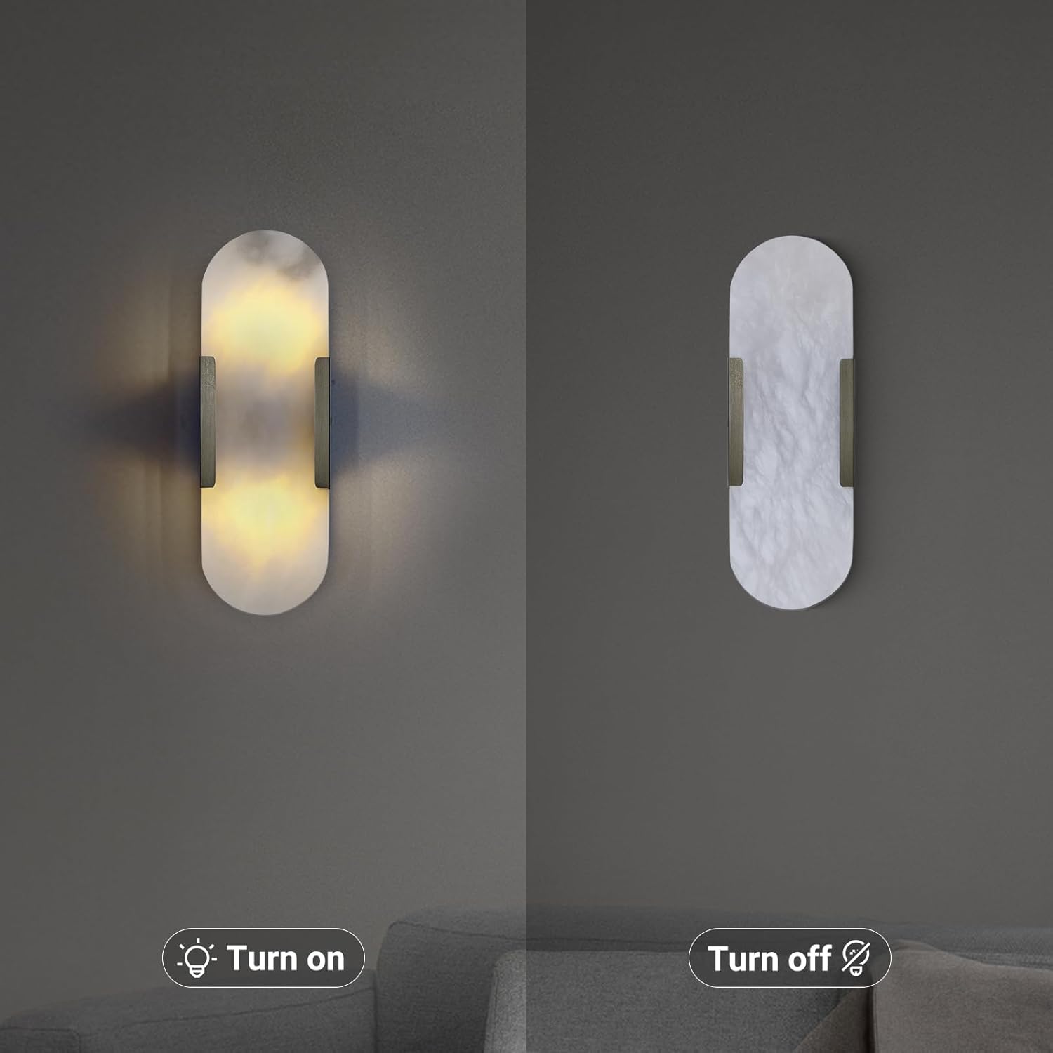 Trinidad Alabaster Wall Sconces 14" 20"-Amarnest