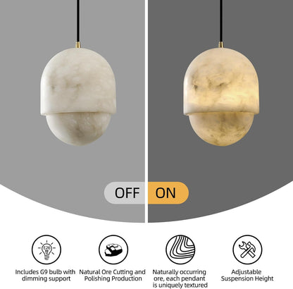 Alabaster Pendant Lights Kitchen Island-Amarnest