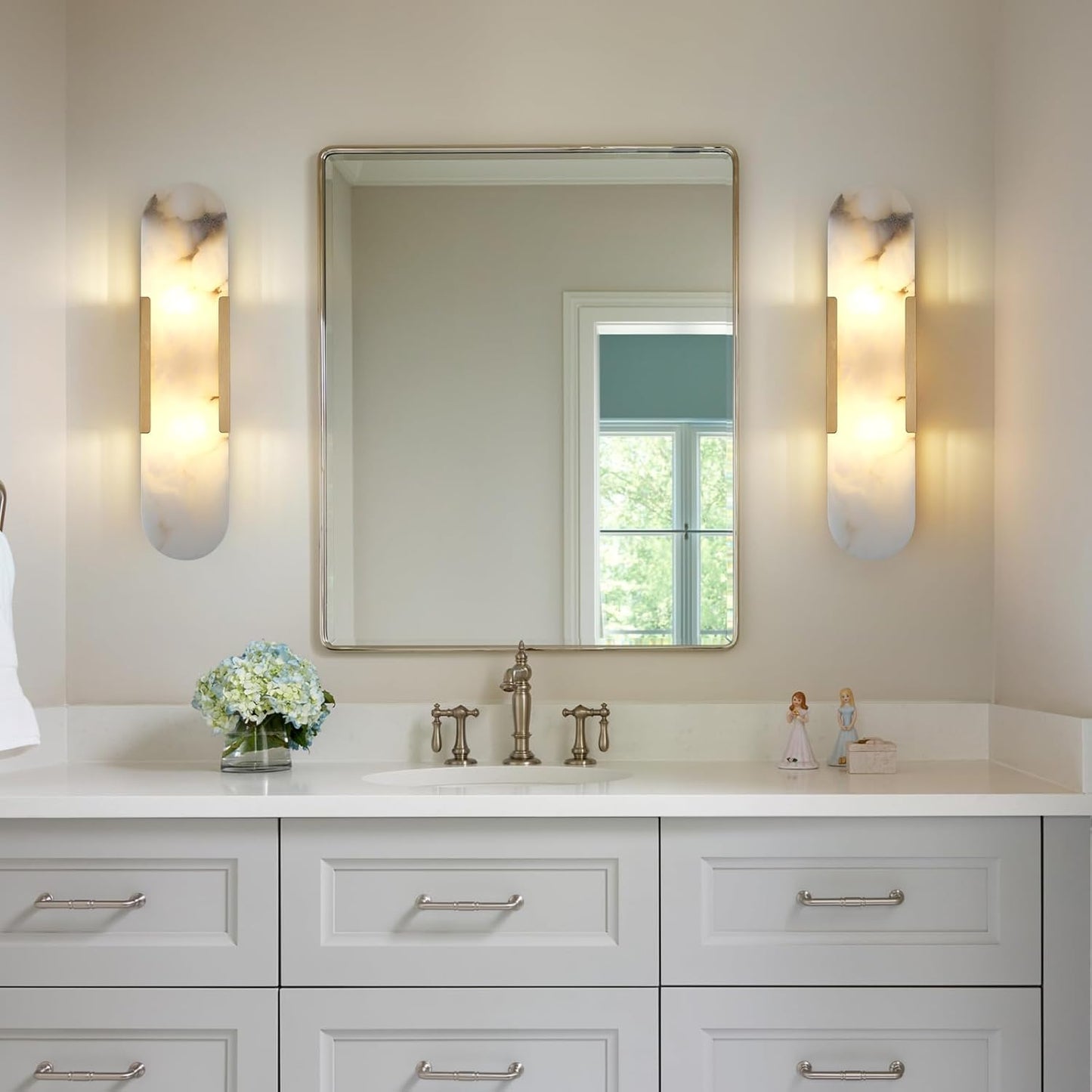 Trinidad Alabaster Wall Sconces 14" 20"-Amarnest