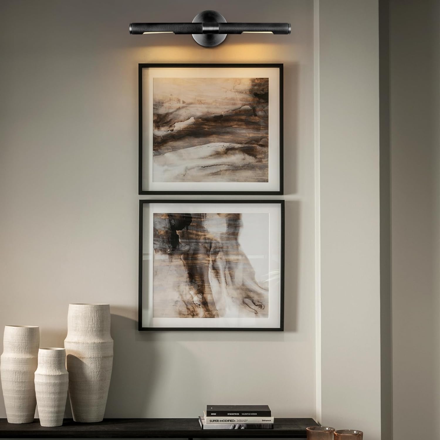 Hard-wired Knurled Picture Light-Amarnest