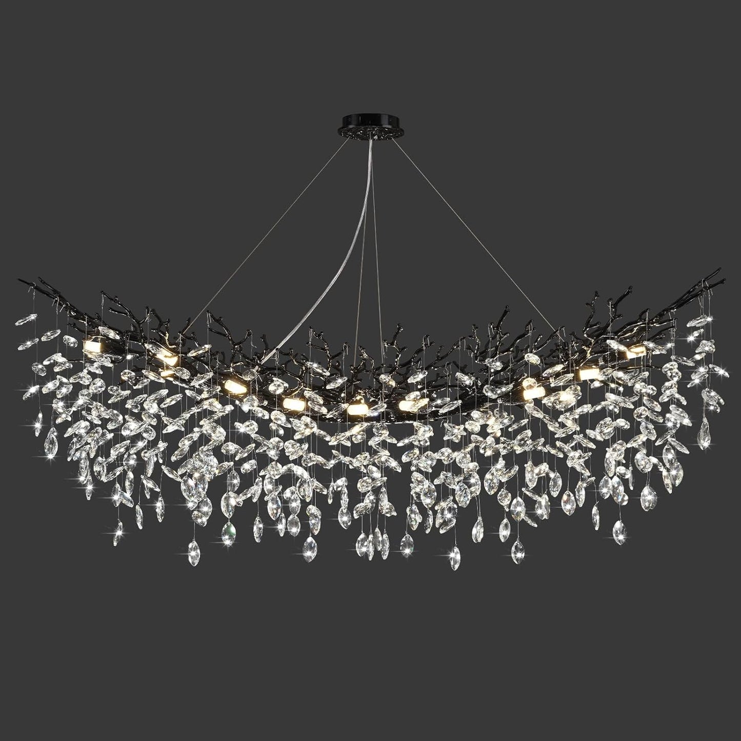 Solara Rectangular Tree Branch Chandelier 55" 72" Tree Branch-Amarnest