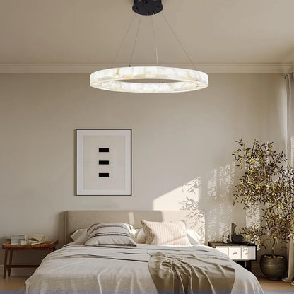 Teva Alabaster Round Chandelier 31"-Amarnest