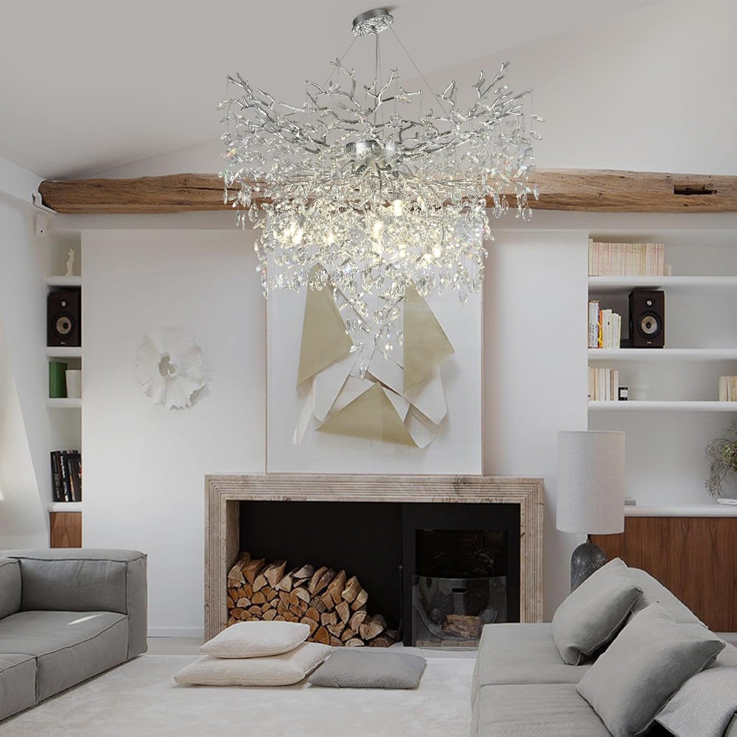 Solara Round Tree Branch Chandelier 24" 32" 40" Tree Branch-Amarnest