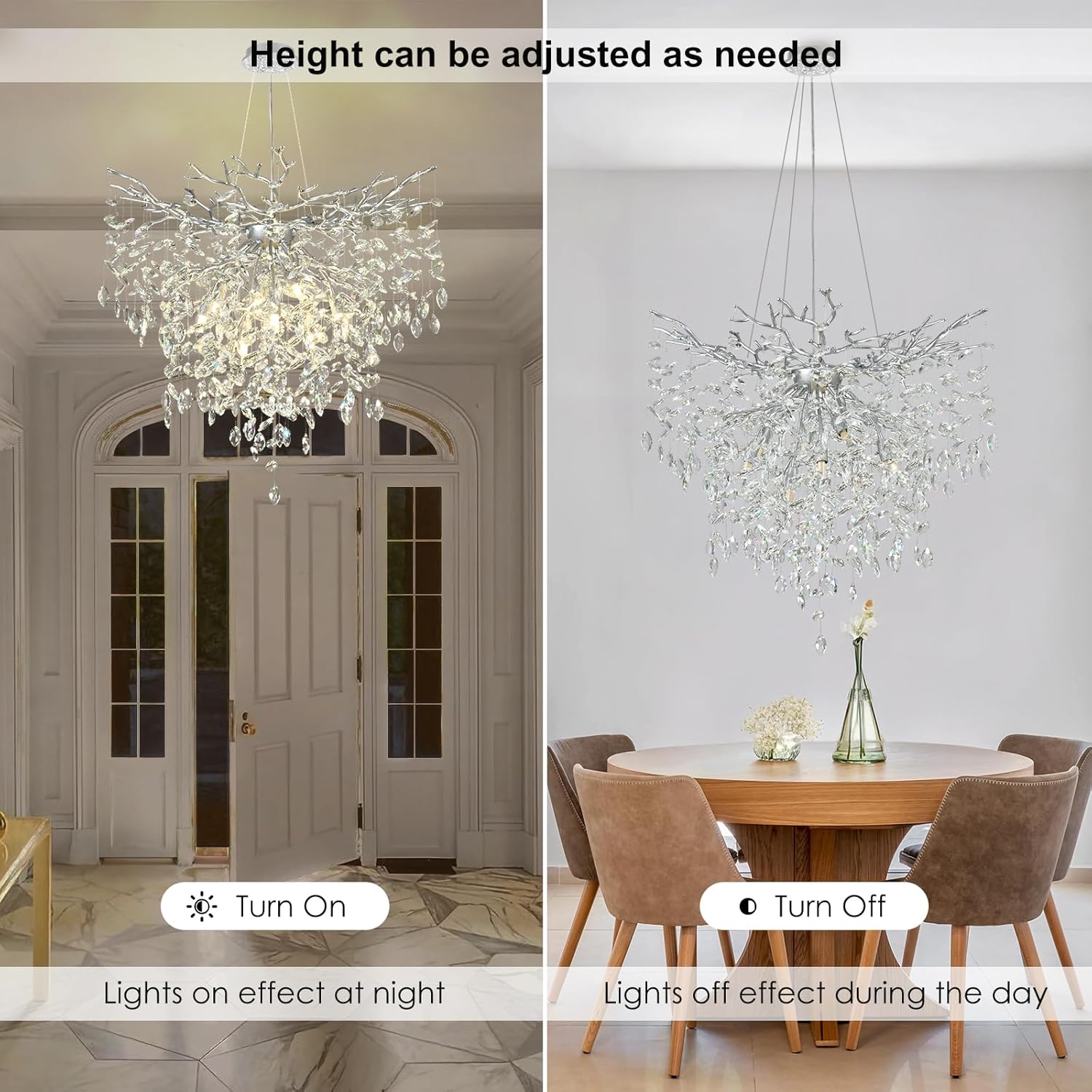 Solara Round Tree Branch Chandelier 24" 32" 40" Tree Branch-Amarnest