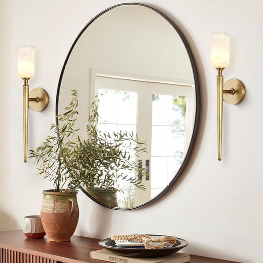 Monty Alabaster Wall Sconces-Amarnest