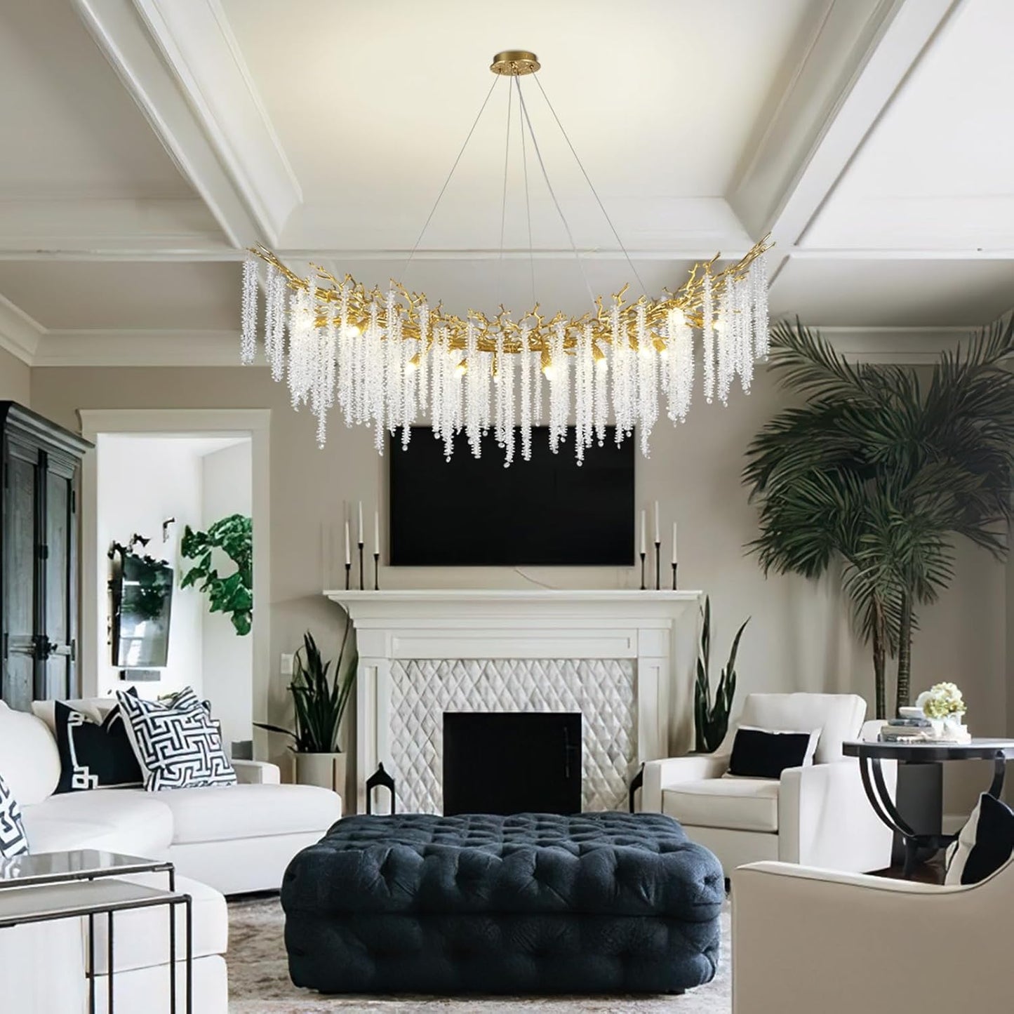 Gold Tree Branches Chandelier-Amarnest