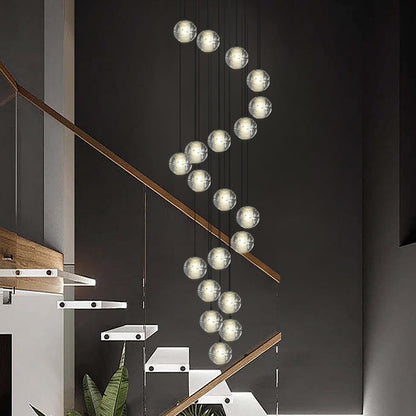 Large LED Pendant Chandeliers with Crystal Bubble Ball-Amarnest
