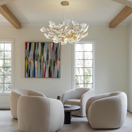 Ginkgo Round Chandelier 32''-Amarnest