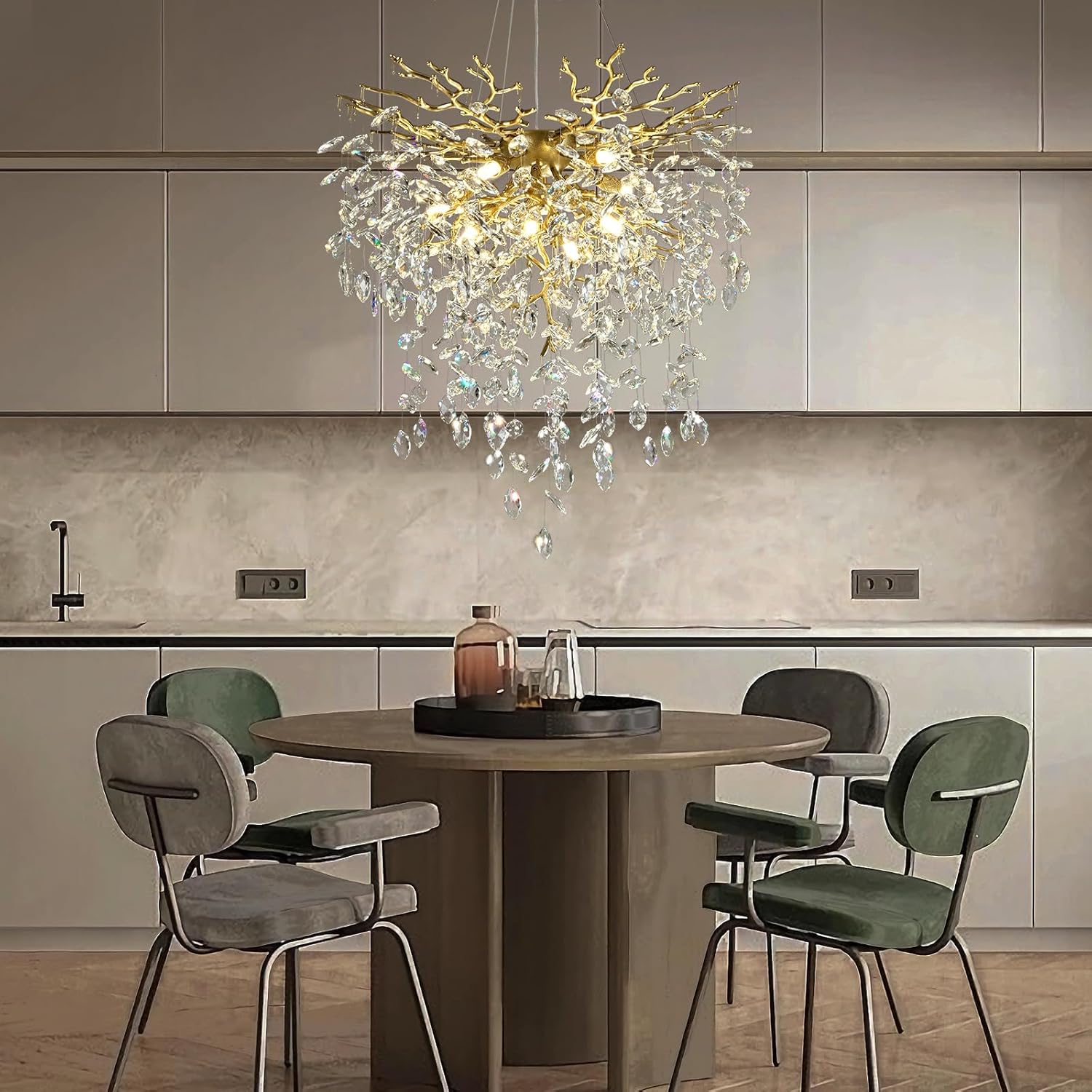 Solara Round Tree Branch Chandelier 24" 32" 40" Tree Branch-Amarnest