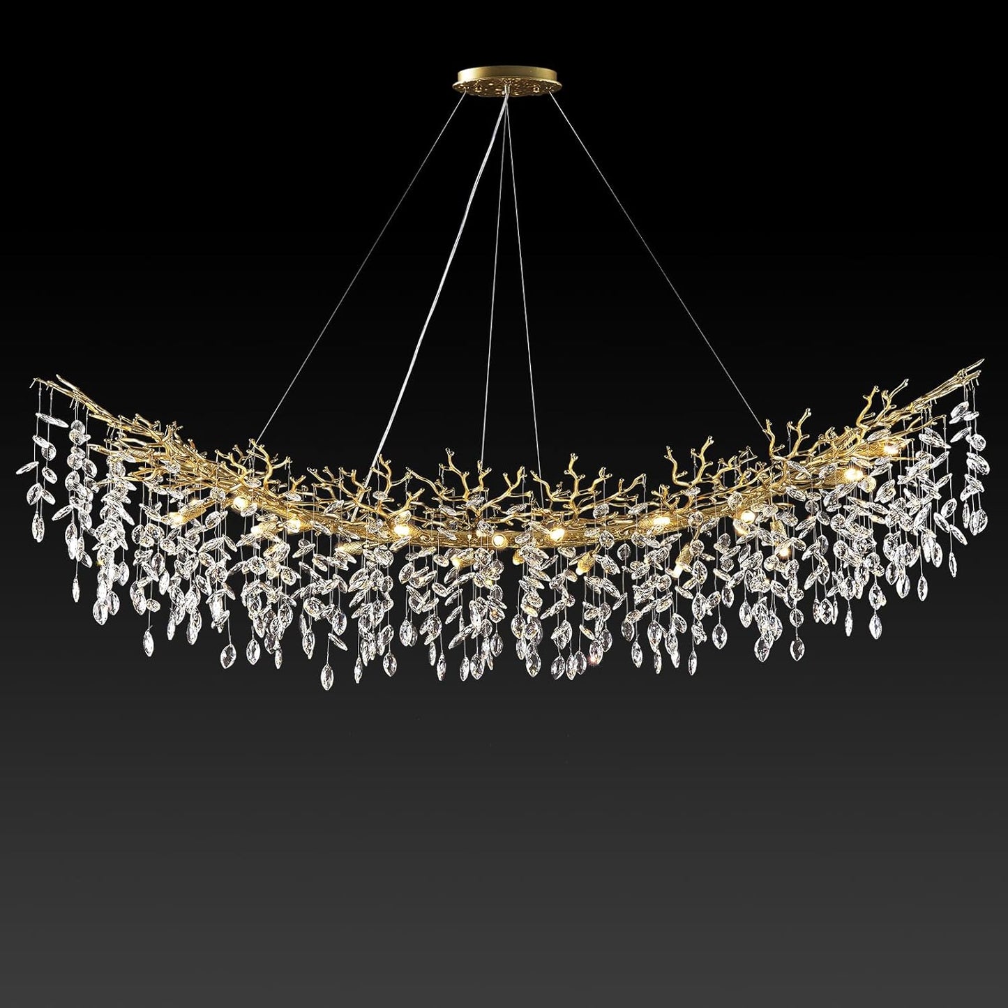 Solara Rectangular Tree Branch Chandelier 55" 72" Tree Branch-Amarnest