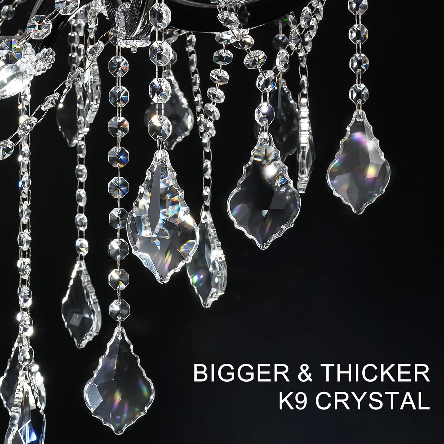 Luxurious Rococo Iron & Crystal Chandelier-Amarnest