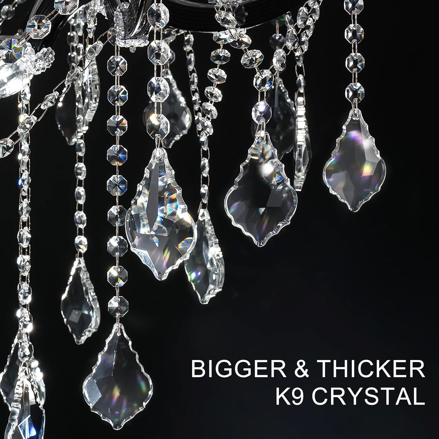 Luxurious Rococo Iron & Crystal Chandelier-Amarnest