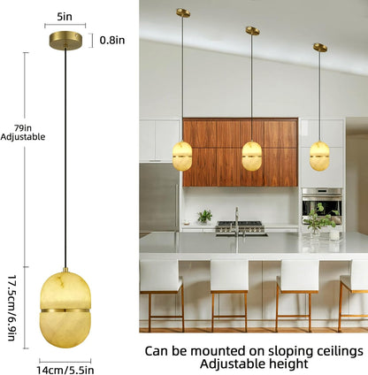 Alabaster Pendant Lights Kitchen Island-Amarnest