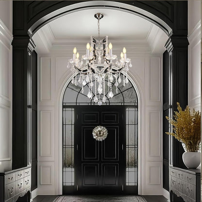 Luxurious Rococo Iron & Crystal Chandelier-Amarnest