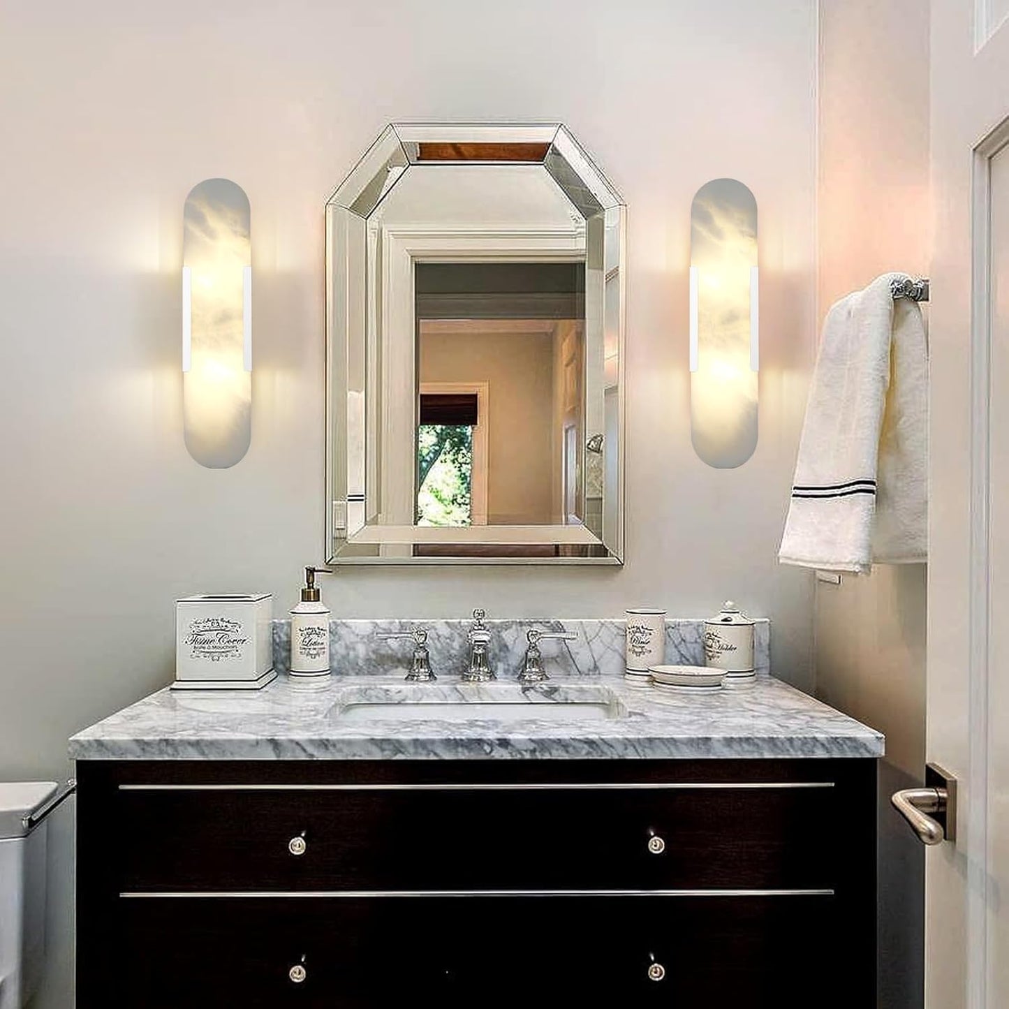 Trinidad Alabaster Wall Sconces 14" 20"-Amarnest