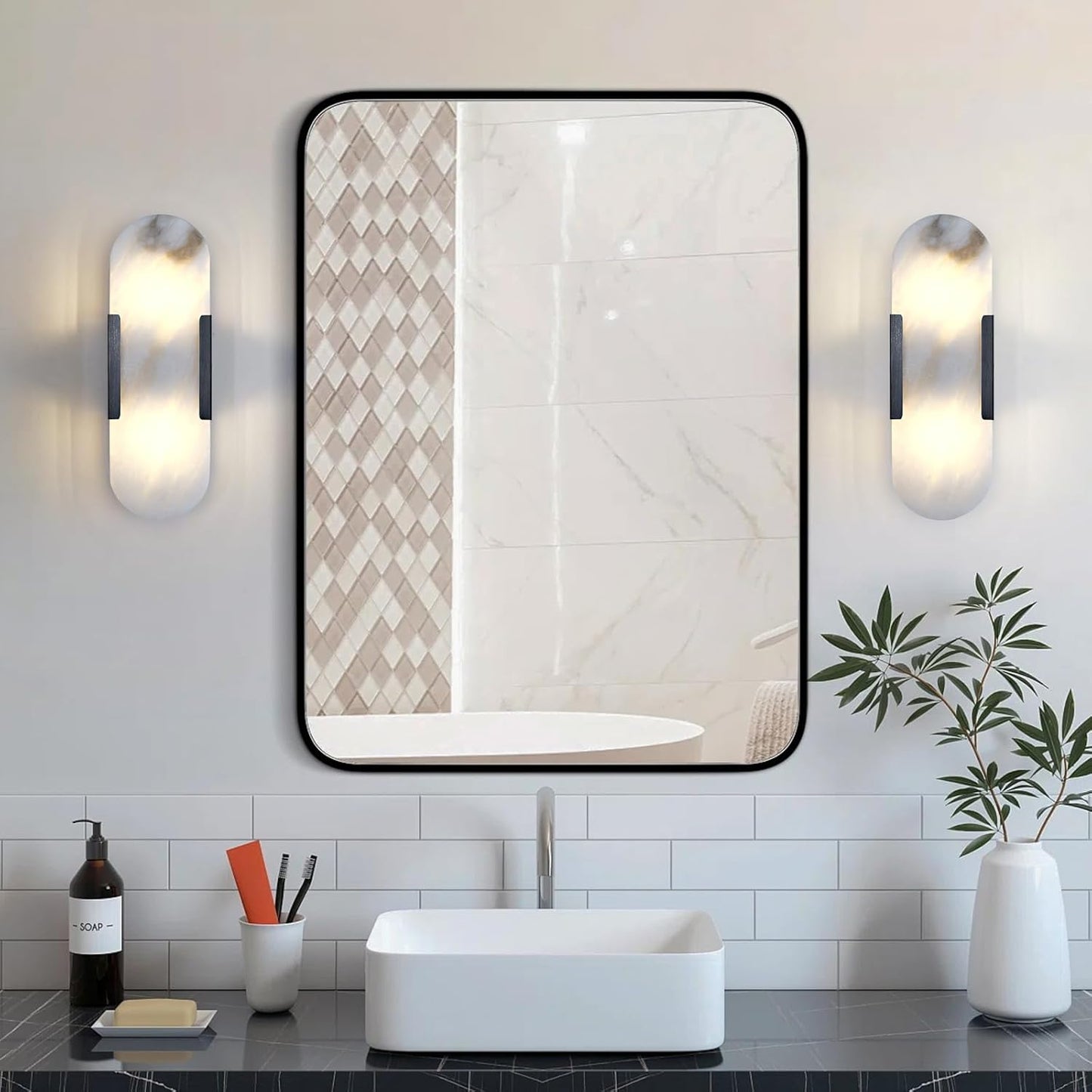 Trinidad Alabaster Wall Sconces 14" 20"-Amarnest