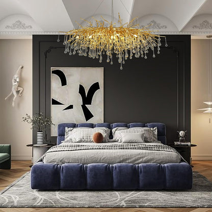 Gold Raindrop Crystal Chandelier-Amarnest