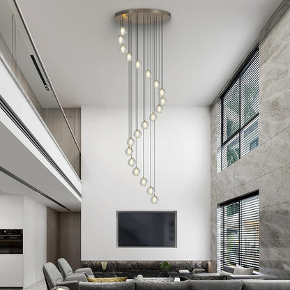 Large LED Pendant Chandeliers with Crystal Bubble Ball-Amarnest