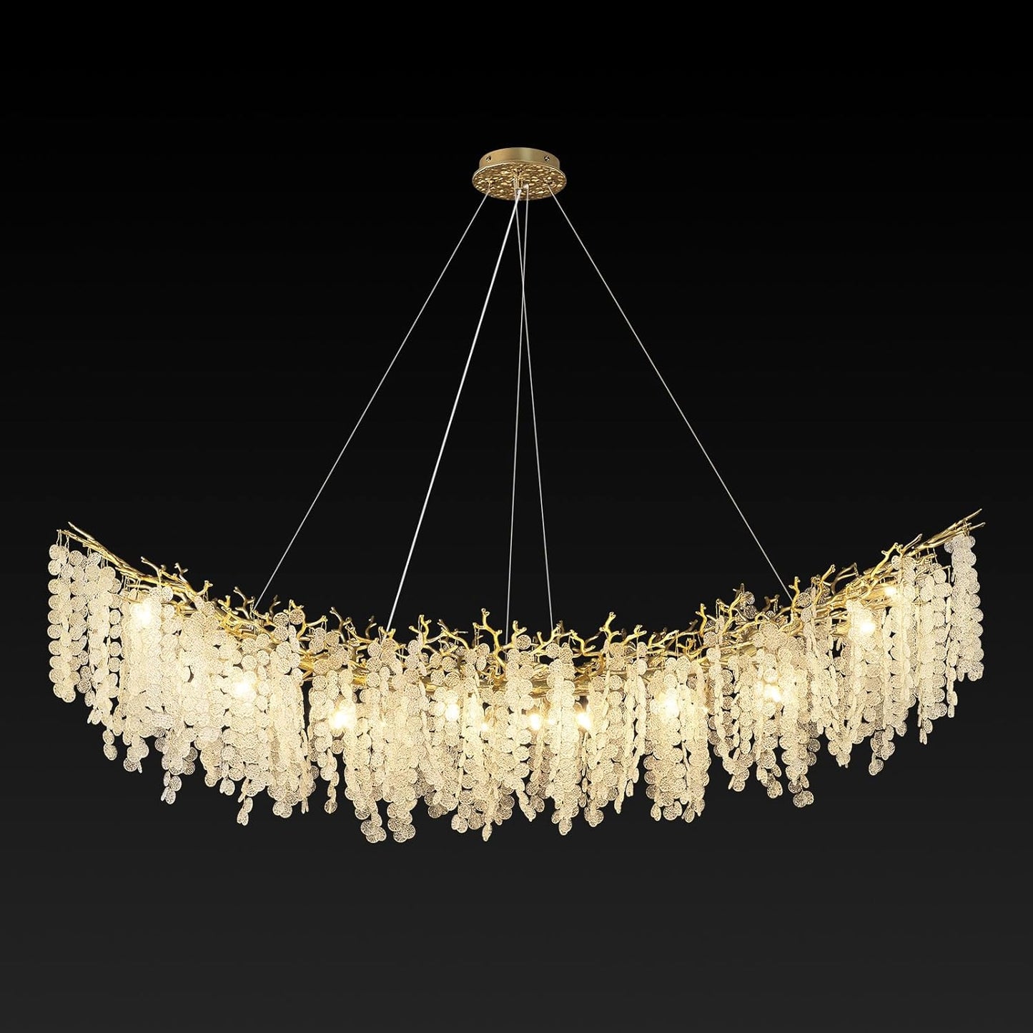 Solara Rectangular Tree Branch Chandelier 55" 72" Tree Branch-Amarnest