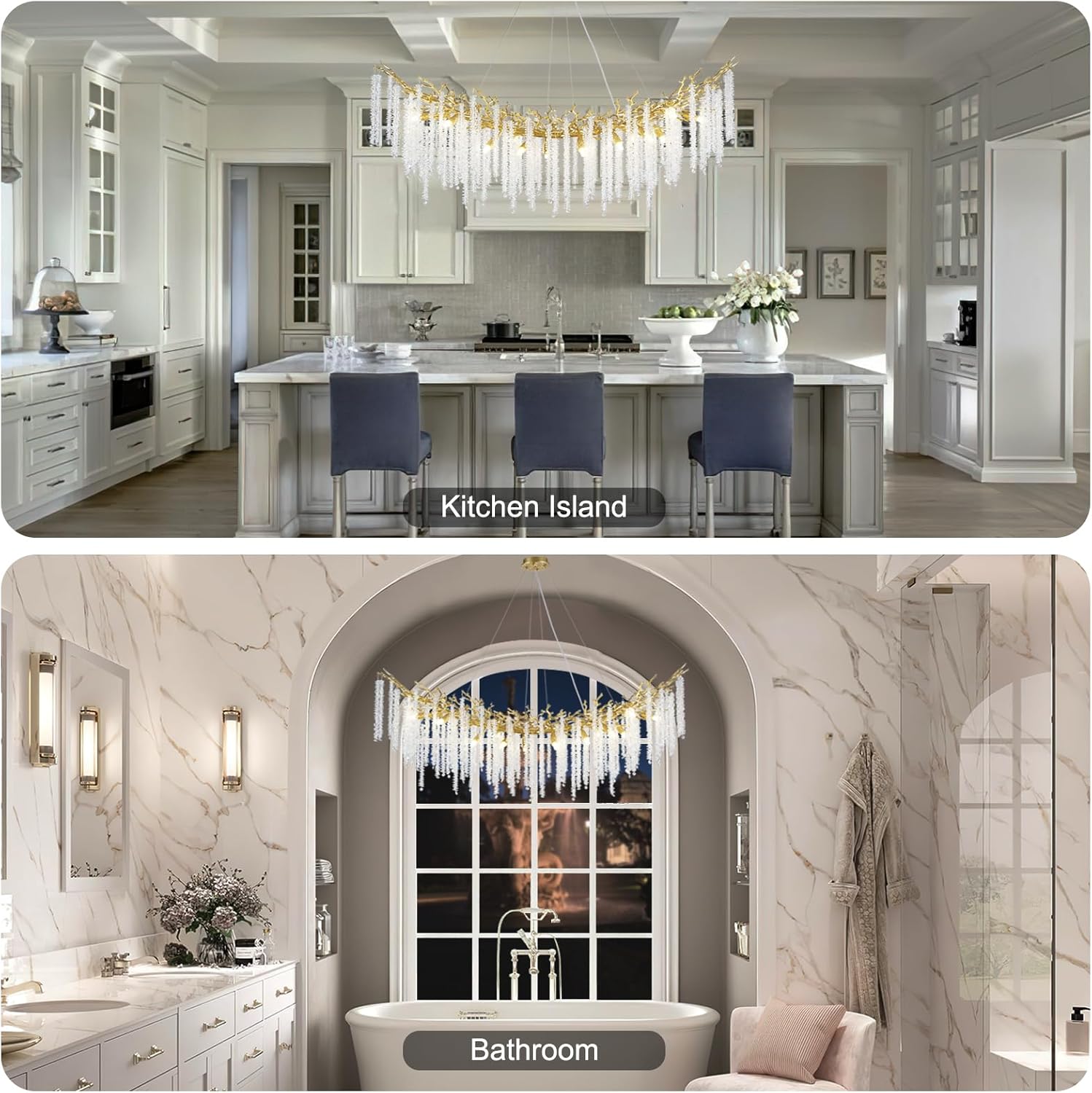 Gold Tree Branches Chandelier-Amarnest