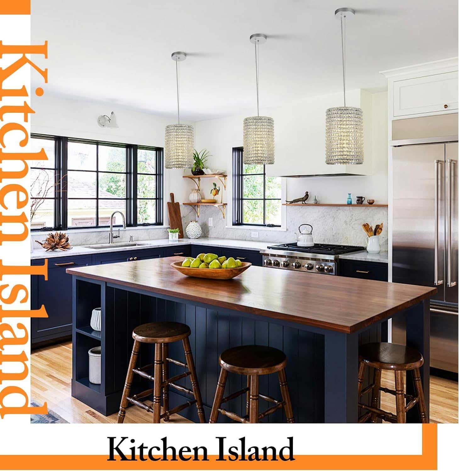 Smoke Grey Crystal Pendant Lights-Amarnest