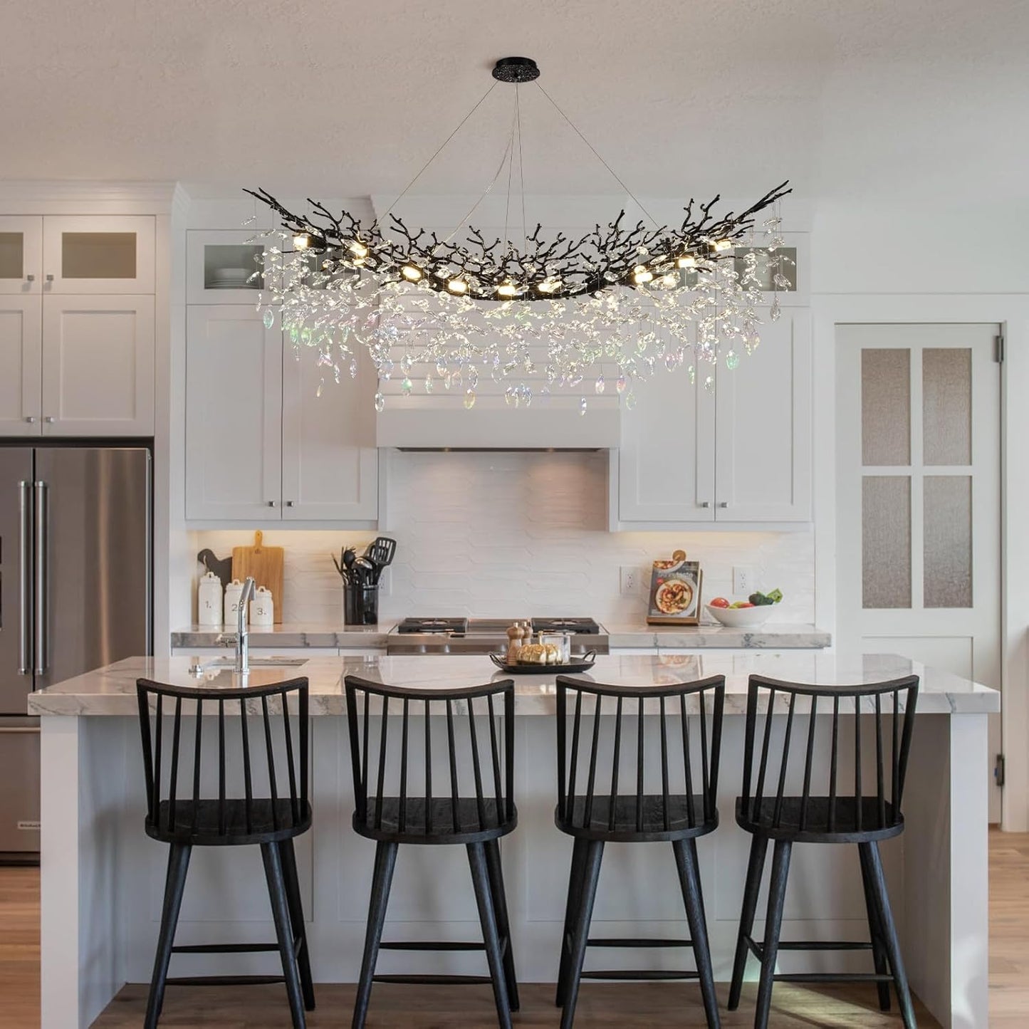 Solara Rectangular Tree Branch Chandelier 55" 72" Tree Branch-Amarnest