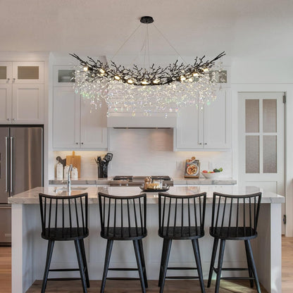 Solara Rectangular Tree Branch Chandelier 55" 72" Tree Branch-Amarnest