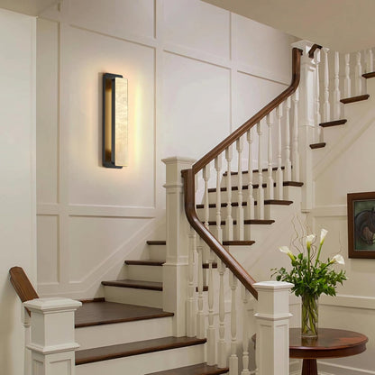 Melange Alabaster Rectangle Wall Sconces 20"-Amarnest
