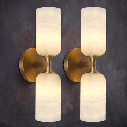 Monty Alabaster Linear Wall Sconce-Amarnest