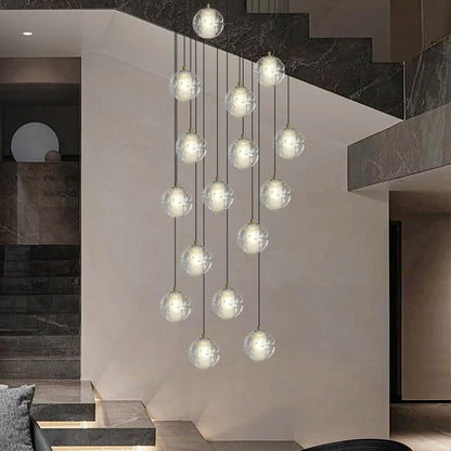 Large LED Pendant Chandeliers with Crystal Bubble Ball-Amarnest