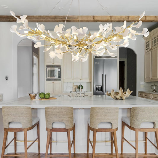 Ginkgo Rectangle Chandelier 55"-Amarnest