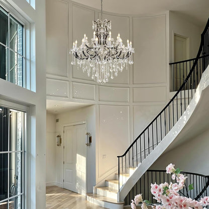 Luxurious Rococo Iron & Crystal Chandelier-Amarnest