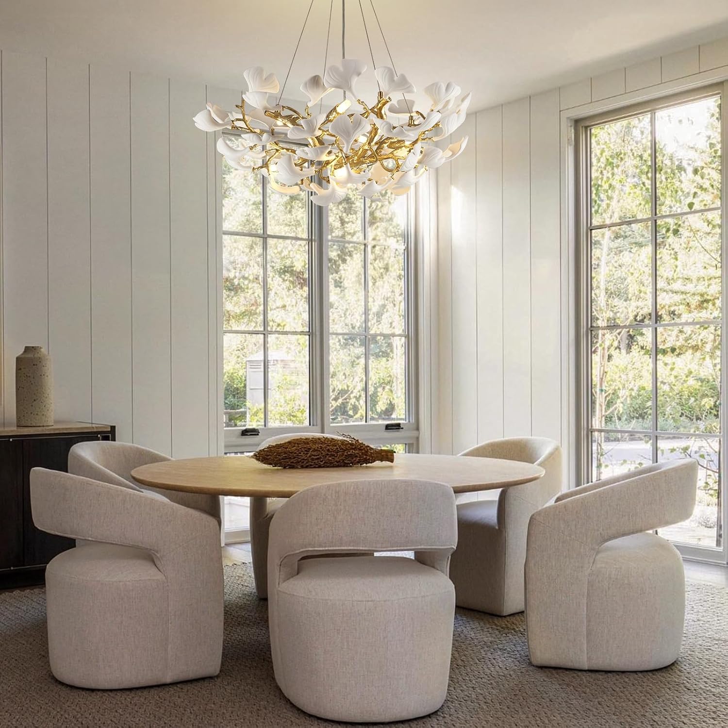 Ginkgo Round Chandelier 32''-Amarnest