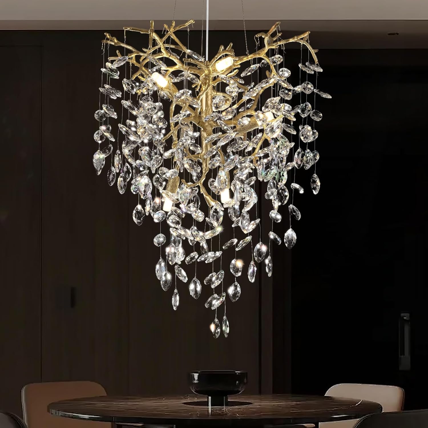 Solara Rectangular Tree Branch Chandelier 21" 30" 40" Tree Branch-Amarnest